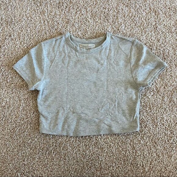Urban Outfitters Gray Crop Top - Picture 1 of 3